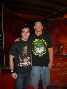 Nella foto, in alto: Alessandro e John Cena