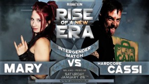 Nella foto, in alto: Mary Cooper vs Hardcore Cassi